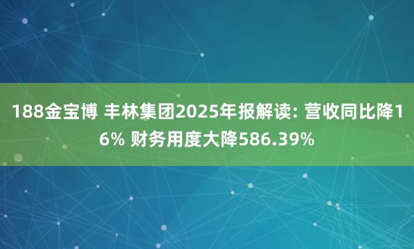 188金宝博 丰林集团2025年报解读: 营收同比降16% 财务用度大降586.39%