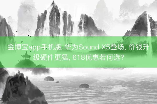 金博宝app手机版 华为Sound X5登场， 价钱升级硬件更猛， 618优惠若何选?