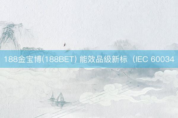 188金宝博(188BET) 能效品级新标(IEC 60034